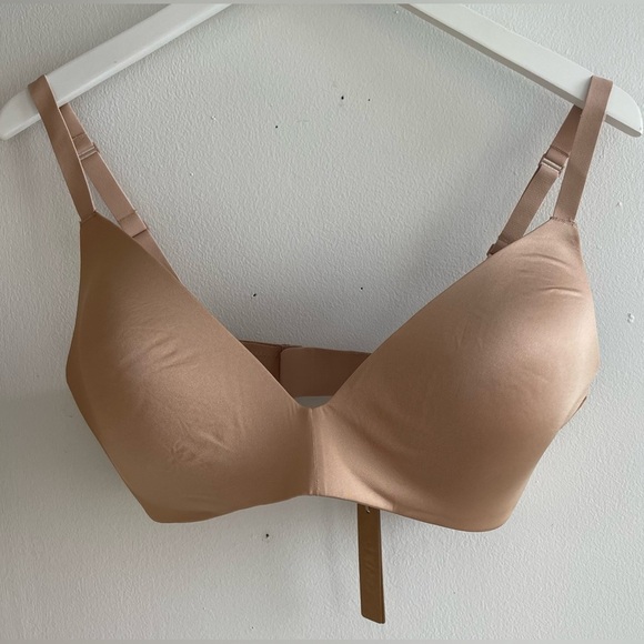 SKIMS LIGHTLY LINED WIRELESS BRA IN OCHRE SIZE 38DD NWT $60 - Picture 6 of 11